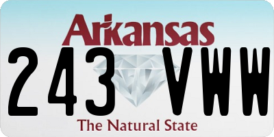 AR license plate 243VWW