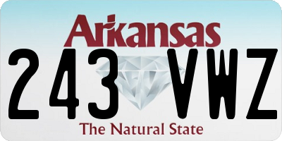 AR license plate 243VWZ