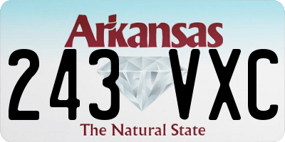 AR license plate 243VXC