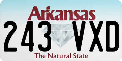 AR license plate 243VXD