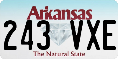 AR license plate 243VXE
