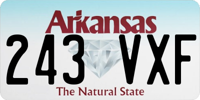 AR license plate 243VXF