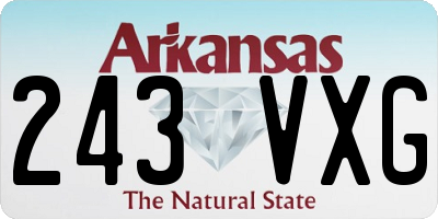 AR license plate 243VXG