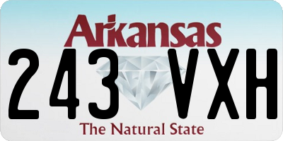 AR license plate 243VXH
