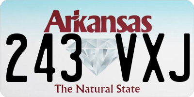AR license plate 243VXJ