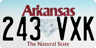 AR license plate 243VXK