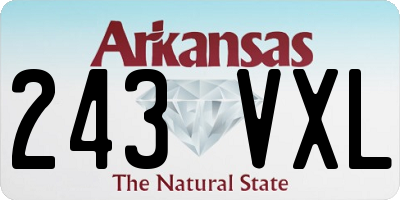 AR license plate 243VXL
