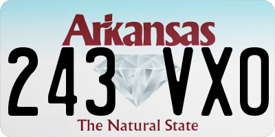AR license plate 243VXO