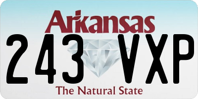 AR license plate 243VXP