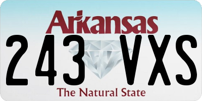 AR license plate 243VXS