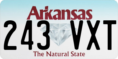 AR license plate 243VXT