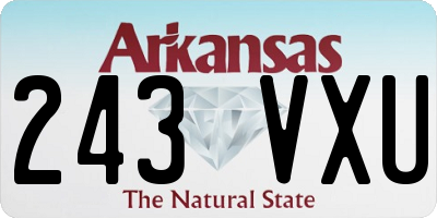 AR license plate 243VXU