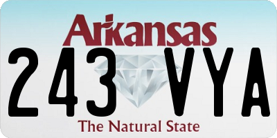AR license plate 243VYA
