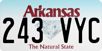 AR license plate 243VYC
