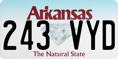 AR license plate 243VYD