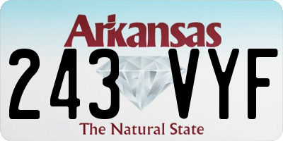 AR license plate 243VYF