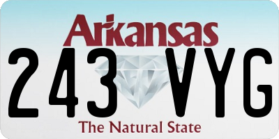 AR license plate 243VYG