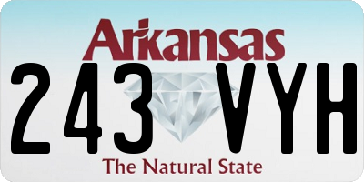 AR license plate 243VYH