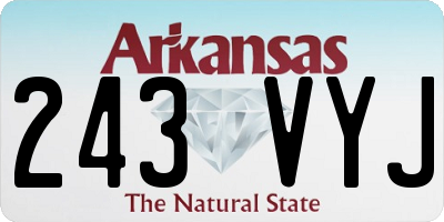 AR license plate 243VYJ