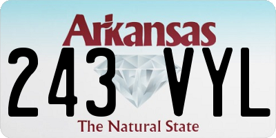 AR license plate 243VYL