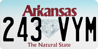 AR license plate 243VYM