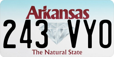 AR license plate 243VYO