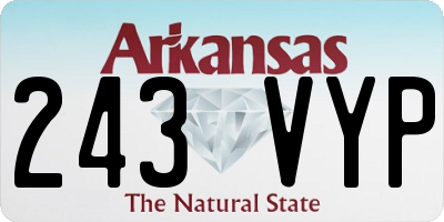 AR license plate 243VYP