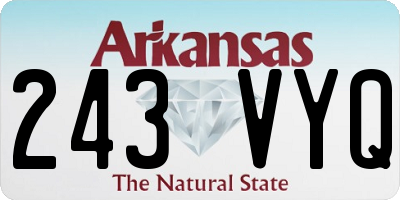 AR license plate 243VYQ