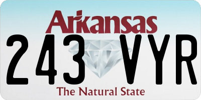 AR license plate 243VYR