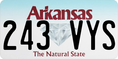 AR license plate 243VYS