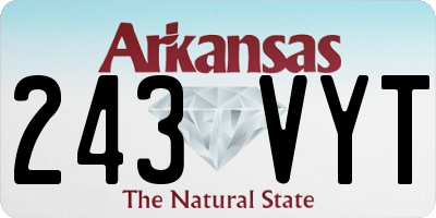 AR license plate 243VYT
