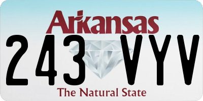AR license plate 243VYV