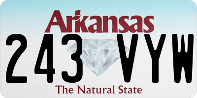 AR license plate 243VYW