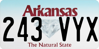 AR license plate 243VYX
