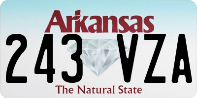 AR license plate 243VZA