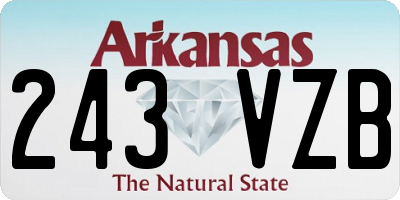 AR license plate 243VZB