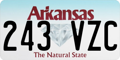 AR license plate 243VZC