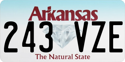 AR license plate 243VZE