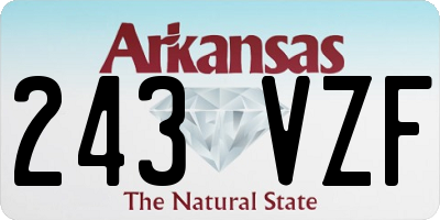 AR license plate 243VZF