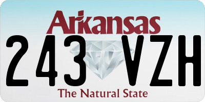 AR license plate 243VZH