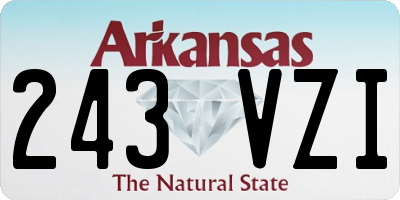 AR license plate 243VZI