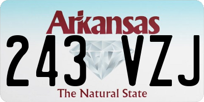 AR license plate 243VZJ