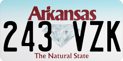AR license plate 243VZK