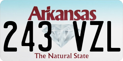 AR license plate 243VZL
