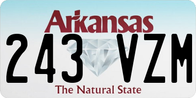 AR license plate 243VZM