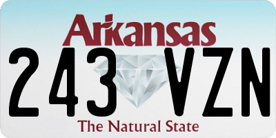 AR license plate 243VZN