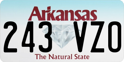AR license plate 243VZO