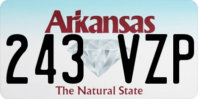 AR license plate 243VZP