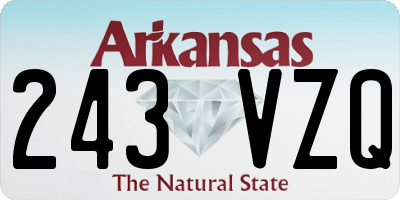 AR license plate 243VZQ