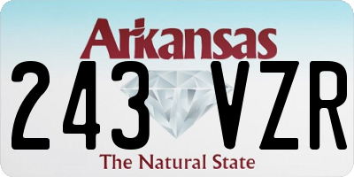 AR license plate 243VZR